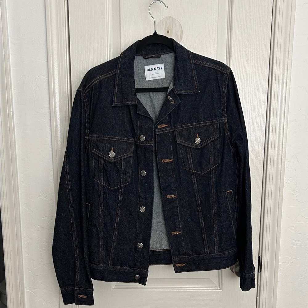 Old Navy Men's Dark Blue Denim Jacket